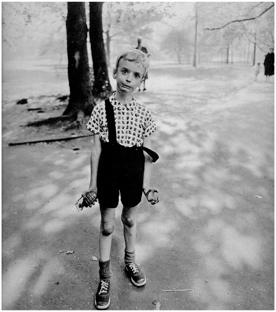 Diane Arbus Child with a Toy Hand Grenade in Central Park