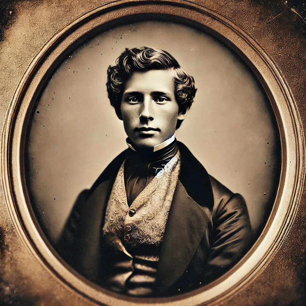 classic daguerreotype from the mid 19th century showing a formal